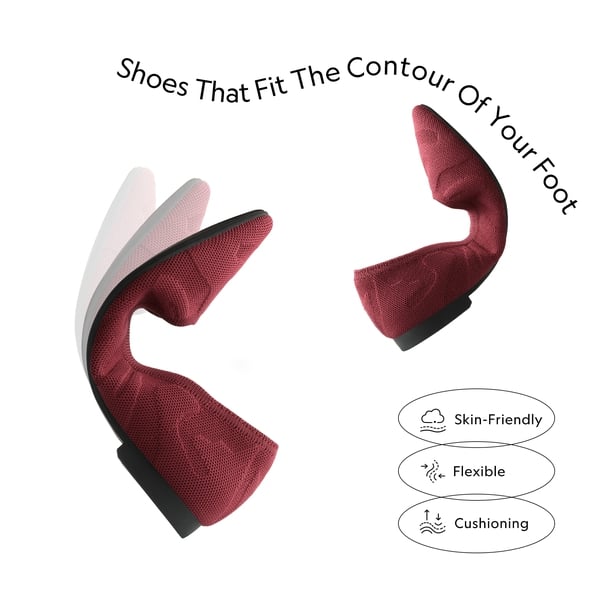 Simplistic Machine Washable Flats - BURGUNDY - 3